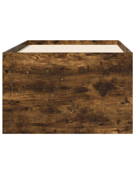 Telaio del letto con storage con porta Rovere Fumo 80 x 200 cm
