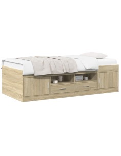 Telaio del letto con storage Rovere Sonoma 80 x 200 cm 2