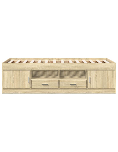 Telaio del letto con storage Rovere Sonoma 80 x 200 cm