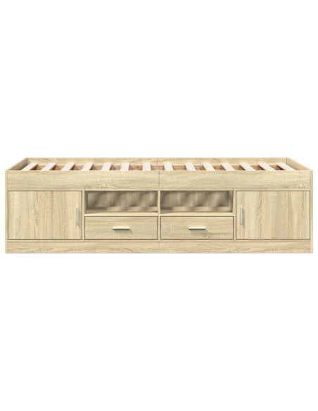 Telaio del letto con storage Rovere Sonoma 80 x 200 cm