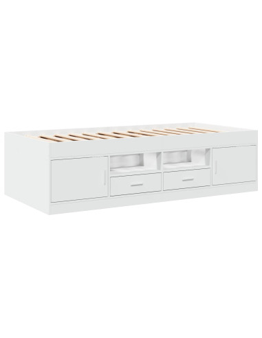 Telaio del letto con storage con cassetto Bianco 80 x 200 cm