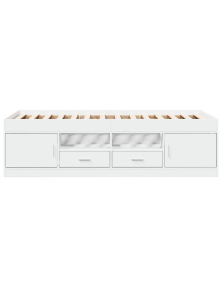 Telaio del letto con storage con cassetto Bianco 80 x 200 cm