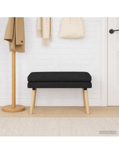 Panchina a doppio strato Nero 80 x 40 x 47 cm Tessuto