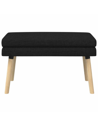 Panchina a doppio strato Nero 80 x 40 x 47 cm Tessuto