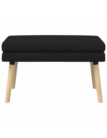 Panchina a doppio strato Nero 80 x 40 x 47 cm Tessuto