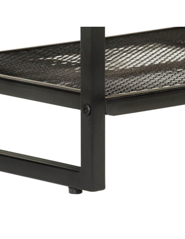 Panca da Giardino 110x35x45 cm Legno Massello di Acacia e Ferro