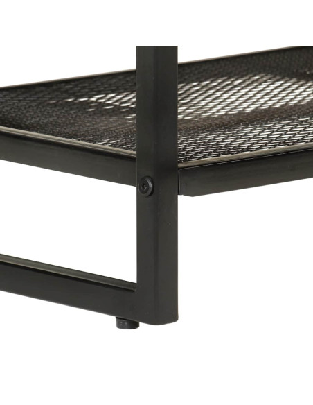Panca da Giardino 110x35x45 cm Legno Massello di Acacia e Ferro