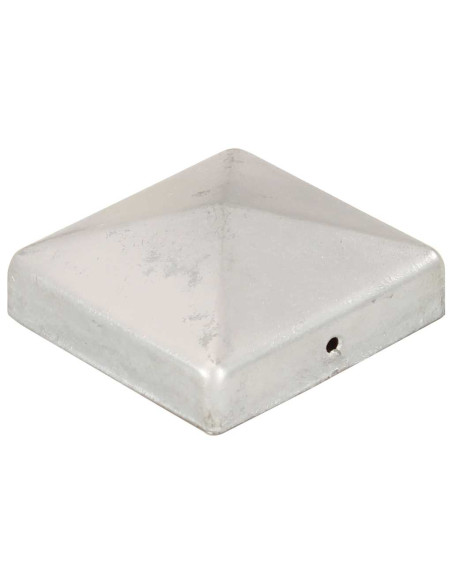 Tappi per Pali a Piramide 6 pz in Metallo Zincato 81x81 mm