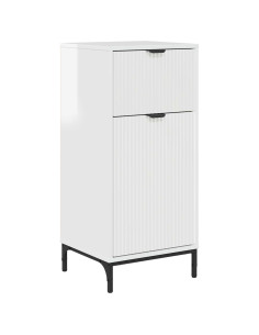 Mobile da Bagno con cassetto Bianco Lucido 39,5 x 36 x 88 cm 2