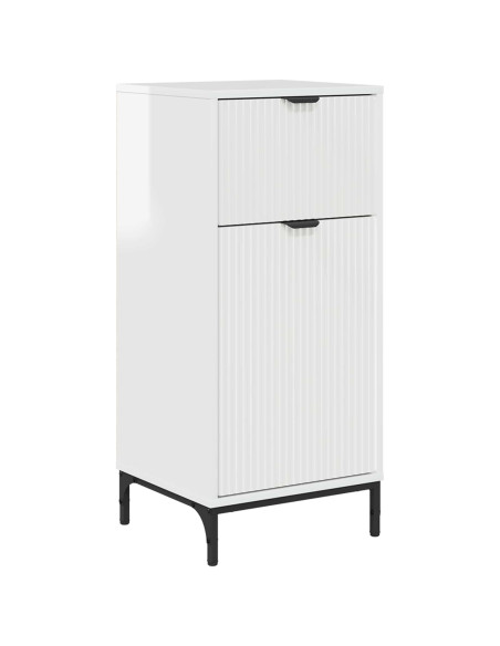 Mobile da Bagno con cassetto Bianco Lucido 39,5 x 36 x 88 cm