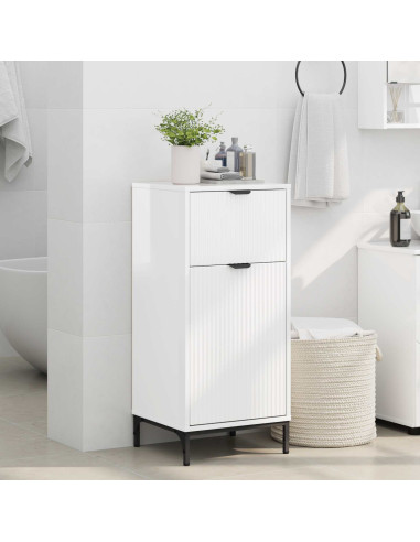 Mobile da Bagno con cassetto Bianco Lucido 39,5 x 36 x 88 cm