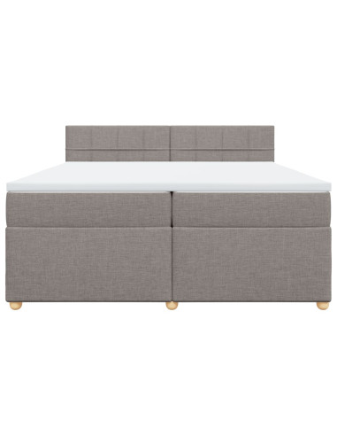 Giroletto a Molle con Materasso Tortora 200x200 cm in Tessuto