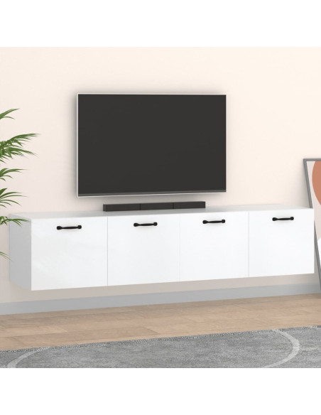 Mobili Parete 2 pz Bianco 60x36,5x35 cm Legno Multistrato