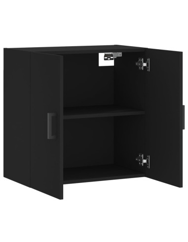 Armadietto a Muro Nero 60x31x60 cm in Legno Multistrato