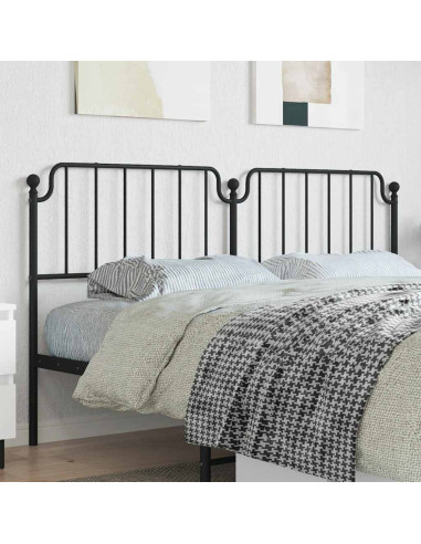 Testiera di Ricambio in Metallo Nero 180 cm