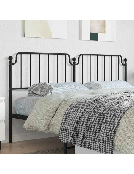 Testiera di Ricambio in Metallo Nero 180 cm