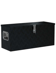 Cassetta in Alluminio Forma Trapezoidale 70x24x42 cm Argento 2