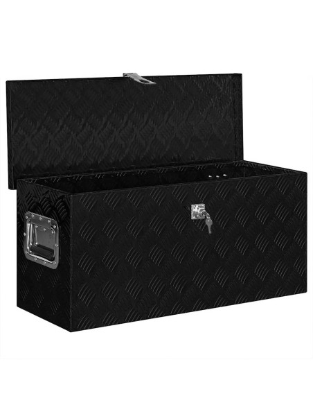 Cassetta in Alluminio Forma Trapezoidale 70x24x42 cm Argento