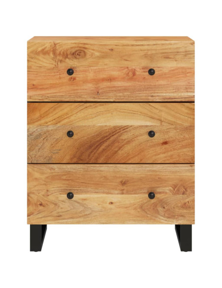 Credenze 2pz 60x33x75 cm in Legno Massello di Acacia