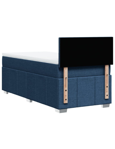 Giroletto a Molle con Materasso Blu 80x200 cm inTessuto