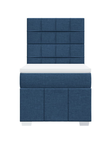 Giroletto a Molle con Materasso Blu 80x200 cm inTessuto