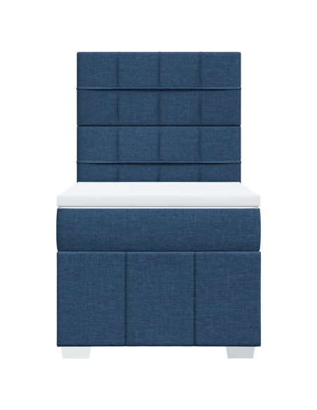 Giroletto a Molle con Materasso Blu 80x200 cm inTessuto