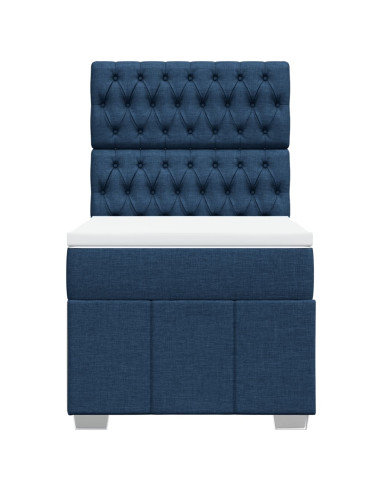 Giroletto a Molle con Materasso Blu 80x200 cm inTessuto