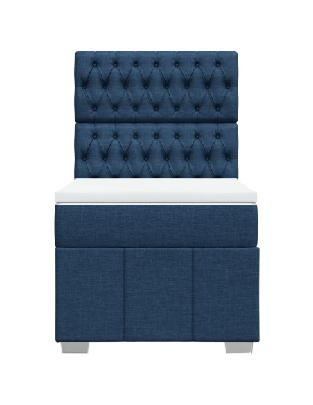 Giroletto a Molle con Materasso Blu 80x200 cm inTessuto