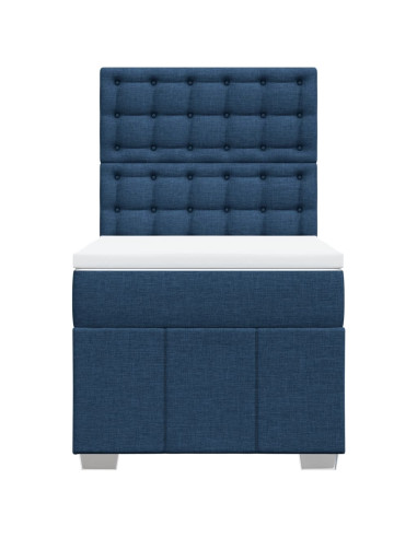 Giroletto a Molle con Materasso Blu 80x200 cm inTessuto