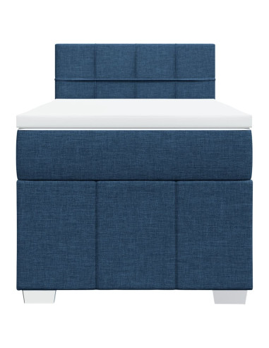 Giroletto a Molle con Materasso Blu 80x200 cm inTessuto