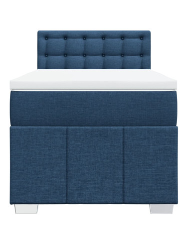 Giroletto a Molle con Materasso Blu 80x200 cm inTessuto