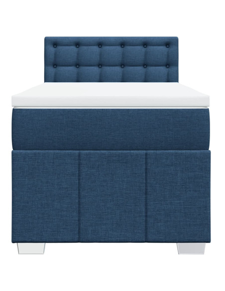 Giroletto a Molle con Materasso Blu 80x200 cm inTessuto