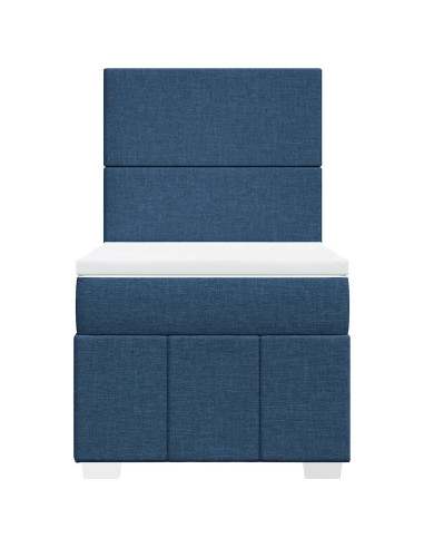 Giroletto a Molle con Materasso Blu 80x200 cm inTessuto