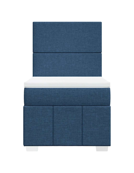Giroletto a Molle con Materasso Blu 80x200 cm inTessuto