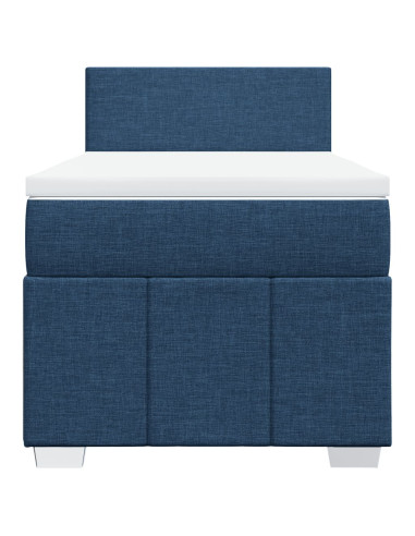 Giroletto a Molle con Materasso Blu 80x200 cm inTessuto
