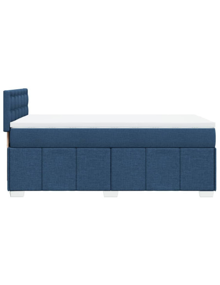 Giroletto a Molle con Materasso Blu 80x200 cm inTessuto