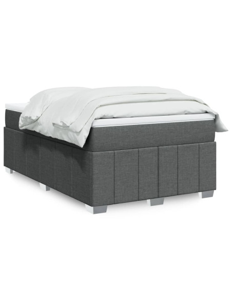 Giroletto a Molle con Materasso Grigio Scuro 120x190cm Tessuto
