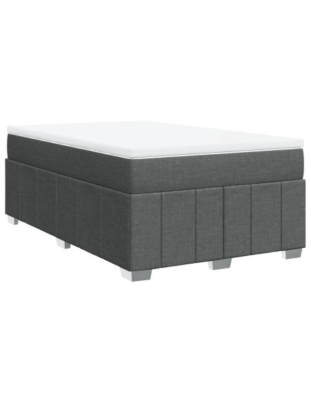 Giroletto a Molle con Materasso Grigio Scuro 120x190cm Tessuto