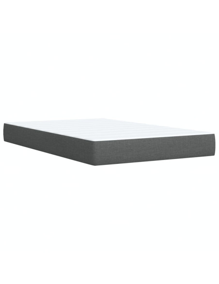 Giroletto a Molle con Materasso Grigio Scuro 120x190cm Tessuto