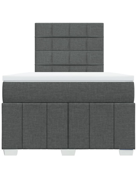 Giroletto a Molle con Materasso Grigio Scuro 120x190cm Tessuto