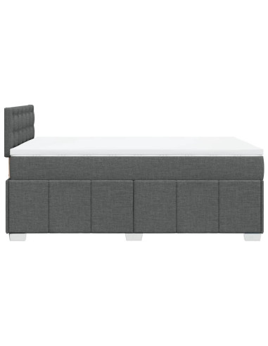 Giroletto a Molle con Materasso Grigio Scuro 120x190cm Tessuto