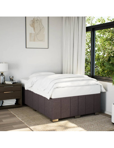 Giroletto senza Materasso Marrone Scuro 80x200 cm in Tessuto