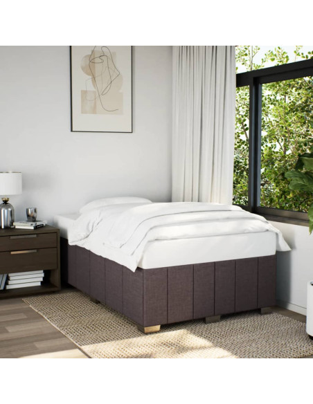 Giroletto senza Materasso Marrone Scuro 80x200 cm in Tessuto