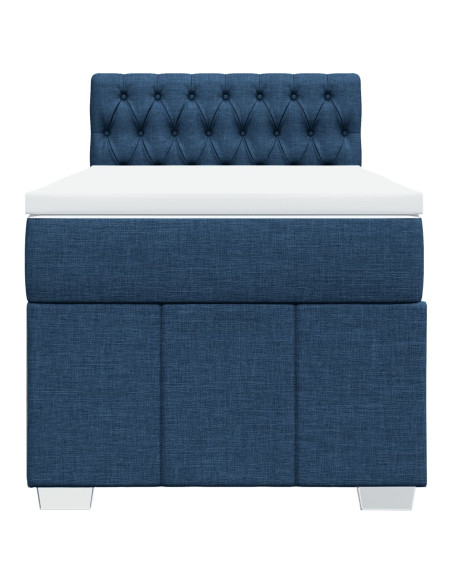 Giroletto a Molle con Materasso Blu 80x200 cm inTessuto