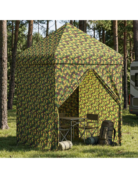 Tendone con 4 Pareti Laterali 3 x 3 m Camouflage Militare