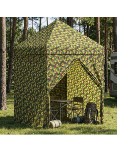 Tendone con 4 Pareti Laterali 2 x 2 m Camouflage Militare