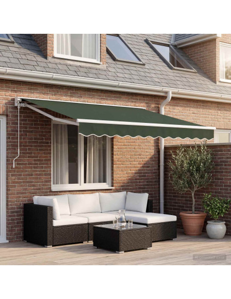 Telo di ricambio per tenda da sole Verde Scuro 5 × 3,5 m
