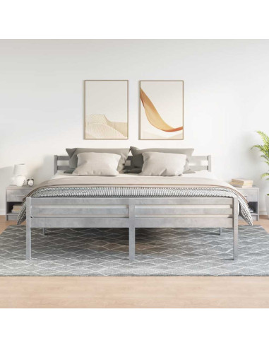 Comodini 2 pz con Cassetto Grigio Cemento 39x28x41 cm