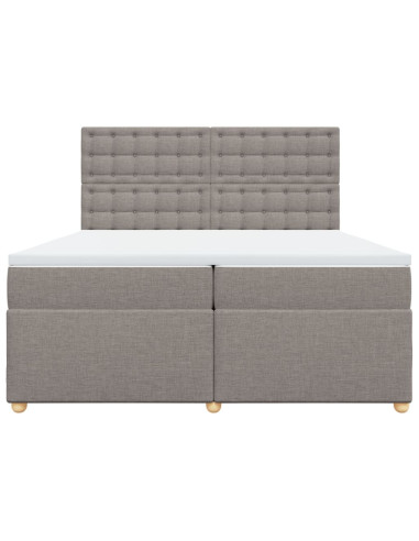 Giroletto a Molle con Materasso Tortora 200x200 cm in Tessuto