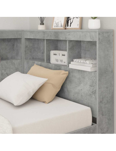 Testata contenitore Grigio cemento 90 cm Legno multistrato